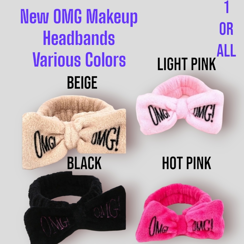 Soft & Fluffy "OMG" Hair Headband With Bow